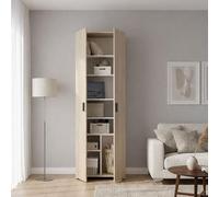 Dmora - Armoire polyvalente à 2 portes Suretta, Unité de rangement multifonctionnelle, Armoire à chaussures, 61x35h190 cm, Chêne