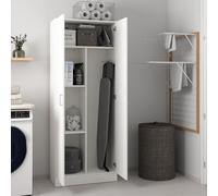 DMORA - Armoire Polyvalente Charleston à 2 Portes, Étagère à Chaussures Avec Étagères, 73x37x180 cm, Blanc