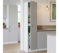 DMORA - Armoire Polyvalente Clearwater, 1 Porte, Étagère à Chaussures Verticale, 37x37h180 cm, Blanc