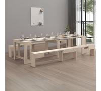 Dmora - Banc Torquato, Lot de 2 Sièges pour Table à Manger, Bancs Extensibles, 290x25h45 cm, Olmo