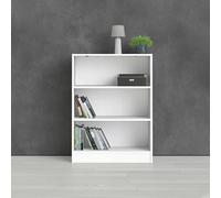 Dmora - Bibliothèque à trois compartiments, couleur blanche, 79 x 107 x 27 cm