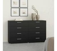 Dmora - Buffet Solene, Buffet du Salon, Commode de Salon, Garde-Manger de Cuisine, 140x40 h82 cm, Noir
