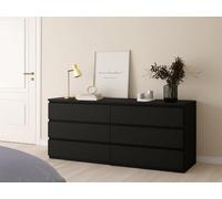 Dmora - Buffet Victoire, Buffet du Salon, Commode de Salon, Garde-Manger de Cuisine, 154x50 h68 cm, Noir
