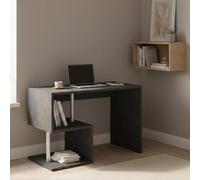 Dmora - Bureau Massimo, Bureau PC Linéaire, Table de bureau polyvalente, Bureau gain de place multi-positions, 100% Made in Italy, 100x50h78 cm, Ardoise