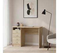 Dmora - Bureau Rachel, Pupitre Polyvalent, Table de Bureau pour PC, Plan de Travail, 110x49 h76 cm, Ch?ne