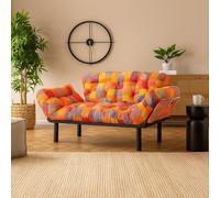 Dmora - Canapé lit 2 Places Zeeusis, Divan Transformable, Canapé pour invités, Fauteuil lit conteneur, 155x70 h80 cm, Multicolore