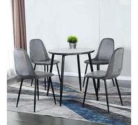 Dmora - Chaise Agate, Fauteuil Pet, Chaise de Salle à Manger Ergonomique, Siège de réunion, 53x46h81 cm, Fumé