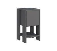 Dmora - Chevet Draco, Commode Basse, Table de Nuit, Étagère de Chevet, 30x30h55 cm, Anthracite