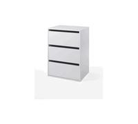 Dmora - Chevet Jeanne, Commode basse, Table de nuit, ?tag?re de chevet, 51x40 h70 cm, Blanc