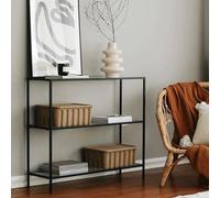 Dmora - Console Elara, Table polyvalente, Armoire de rangement, Bureau du couloir, 100x30 h85 cm, Noir