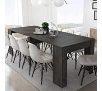 Dmora - Console Extensible Maclodio, Transformable en Table à Manger, Gain de Place et Extensible jusqu'à 237 cm, 90-237x76,6x90 cm, Anthracite
