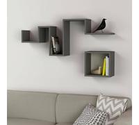 Dmora - Étagère Murale Cyllene, Étagère, Tablette Murale, Rayonnage Polyvalent, 116x20h45 cm, Anthracite