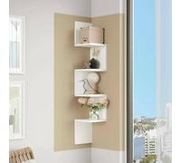 Dmora - Étagère murale Kalliope, Étagère, Tablette murale, Rayonnage polyvalent, 22x22h117 cm, Blanc