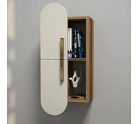 Dmora - Étagère Murale Praesepe, Étagère, Tablette Murale, Rayonnage Polyvalent, 35x22 h60 cm, Noyer et Crème