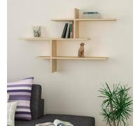 Dmora - Étagère Murale Urania, Étagère, Tablette Murale, Rayonnage Polyvalent, 123x22h81 cm, Chêne