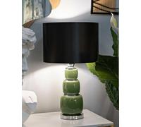 Dmora - Lampe de Table Batova, Lampe de Bureau, Lumière de Bureau, Lampe de Travail, 33x33 h57 cm, Blanc et Gris