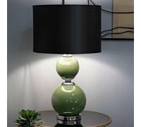 Dmora - Lampe de Table Starareka, Lampe de Bureau, Lumière de Bureau, Lampe de Travail, 38x38 h65 cm, Vert et Gris