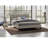 Dmora - Lit Double Calitri, Sommier pour Chambre, Literie par Chambre, Support de Matelas, Adapté à Un Matelas de 140x190 cm, Tourterelle