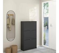 Dmora - Meuble à Chaussures Paris, Meuble à Chaussures, Armoire d'entrée Polyvalente, Rangement pour Chaussures, 70x24 h124 cm, Gris