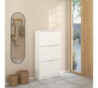 Dmora - Meuble à Chaussures Paris, Meuble à Chaussures, Armoire d'entrée Polyvalente, Rangement pour Chaussures, 70x24 h124 cm, Blanc