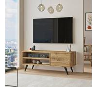 Dmora Meuble de Salle de séjour, Armoire Basse pour TV, Base Murale équipée, 110 x 40 h44 cm, chêne