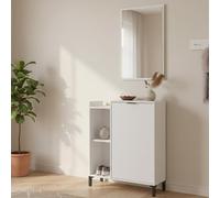 Dmora - Meuble sous lavabo Venner, Armoire de Toilette, Récipient pour lavabo, Meuble d'évier, 77x24 h91 cm, Blanc