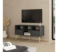 Dmora - Meuble TV Jolie, Buffet de Salon, Armoire Basse pour TV, Base Murale de Rangement, 117x39 h61 cm, Gris