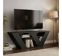 Dmora - Meuble TV Pegasus, Buffet de Salon, Armoire Basse pour TV, Base Murale de Rangement, 110x30h40 cm, Anthracite