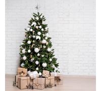 Dmora - Sapin de Noël Amsterdam, Sapin artificiel extra épais, véritable Sapin effet PVC, 475 branches, hauteur 180 cm