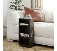 Dmora - Table Basse Belel, Table Basse, Porte-revues pour canapé, Etagère de Salon, 30x40h63 cm, Anthracite