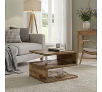 Dmora - Table Basse Gianni, Table Basse de Salon, Meuble de Rangement Bas, Table Basse, 55x55h41 cm, Érable