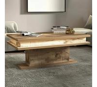 Dmora - Table Basse Léon, Table Basse de Salon, Meuble Bas de Rangement, Table Basse, 100x55h42 cm, Érable avec lumière LED