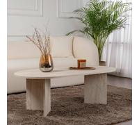 Dmora - Table Basse Parrano, Table Basse, Porte-revues pour canapé, Etagère de Salon, 119x60 h40 cm, Beige
