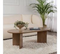Dmora - Table Basse Parrano, Table Basse, Porte-revues pour canapé, Etagère de Salon, 119x60 h40 cm, Noyer