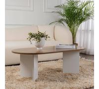 Dmora - Table Basse Parrano, Table Basse, Porte-revues pour canapé, Etagère de Salon, 119x60 h40 cm, Noyer et Blanc