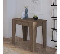 Dmora Table console extensible Mozambique 306 x 90 x 75 H cm marron chêne extensible 12 places mécanisme extension centrales
