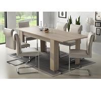Dmora Table de salle à manger extensible, Console extensible, Table moderne avec rallonge, 140 / 200x88h75 cm, couleur orme clair
