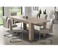 Dmora - Table de salle à manger extensible, Console extensible, Table moderne avec rallonge, 140 / 200x88h75 cm, couleur orme clair