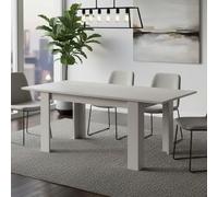 Dmora Table de salle à manger extensible, Console extensible, Table moderne avec rallonge, 160 / 220x88h80 cm, Couleur blanc
