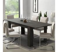 Dmora - Table de salle à manger extensible, Console extensible, Table moderne avec rallonges, 140 / 200x88h75 cm, couleur Gris cendre