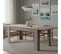 Dmora Table de salle à manger extensible, Console extensible, Table moderne avec rallonges, 160 / 220x88h80 cm, Couleur ciment