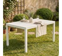 Dmora - Table d'extérieur Maratea, Etagère à Manger rectangulaire, Table de Jardin Polyvalente, 100% Made in Italy, 150x90h72 Cm, Blanc