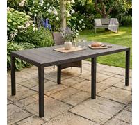 Dmora Table d'extérieur rectangulaire extensible, Made in Italy, couleur anthracite, Dimensions 150 x 72 x 90 cm (extensible jusqu'à 220 cm)