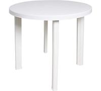 Dmora - Table d'extérieur ronde, Made in Italy, 90x90x72 cm, couleur Blanc