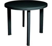 Dmora - Table d'extérieur ronde, Made in Italy, 90x90x72 cm, couleur Vert