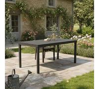 Dmora - Table d'extérieur Vasto, Étagère à manger rectangulaire, Table de jardin polyvalente intérieure et extérieure, 100% Made in Italy, 138x78h72 cm, Anthracite