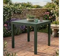 Dmora - Table d'extérieur Vicenza, Table de jardin carrée, Table basse fixe intérieure et extérieure, 100% Made in Italy, 100% Made in Italy, 78x78h72 cm, Anthracite