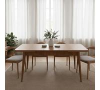 Dmora - Table Extensible Atsula, Console avec rallonges, Table à Manger Polyvalente, étagère Extensible de Cuisine, 130x80h77 cm, Noyer