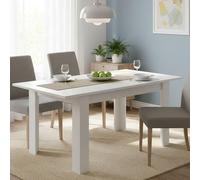 Dmora - Table Extensible Caladora, Console Extensible Multi-Positions, Table à Manger avec rallonge, 140/190x90h77 cm, Blanc