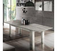 Dmora - Table extensible Nanni, Console extensible jusqu'à 10 places, Console extensible 100% Made in Italy, 140/190x90h75 cm, Marbre gris
